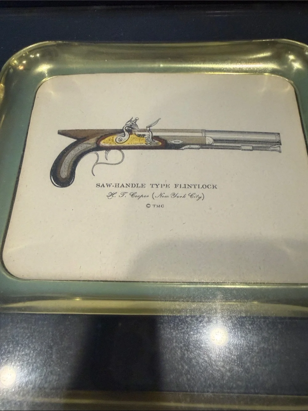 Turner Wall Accessory Shadowbox Framed Triple Vintage Pistol Art Prints
